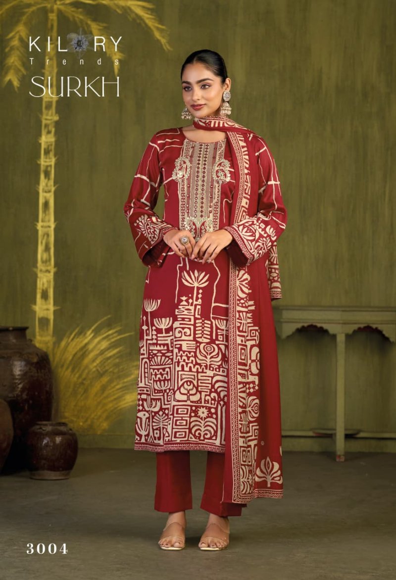 Surkh By Kilory Gajji Silk Printed Dress Materials
